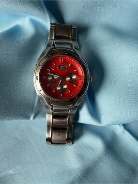 Fossil Men's Georgia Bulldogs Stainless Steel Watch with Red Dial